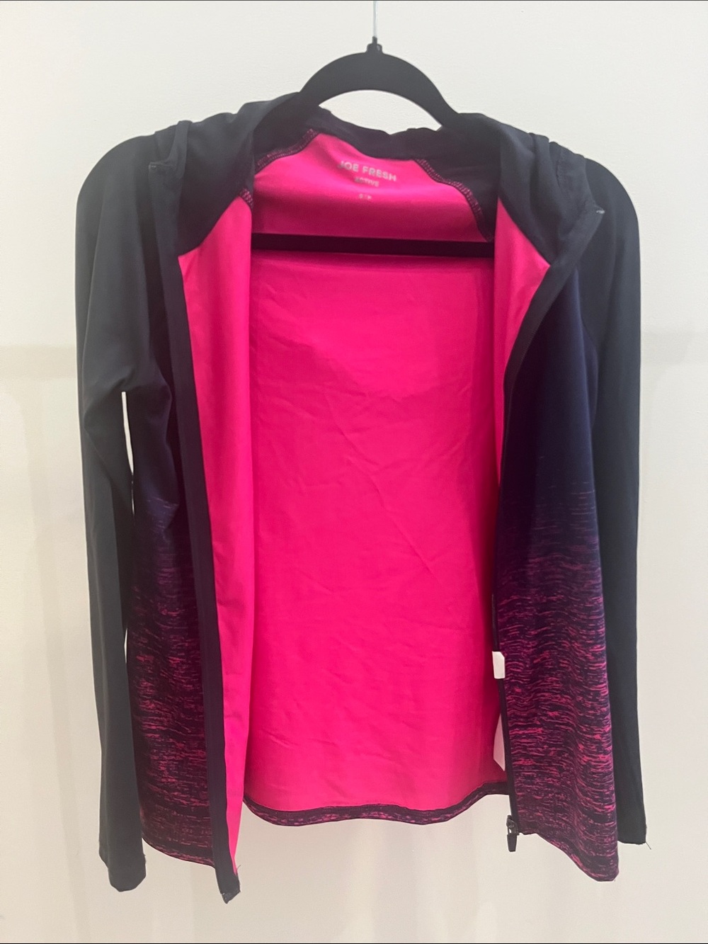 Joe Fresh Black Jacket with Hot Pink Lining